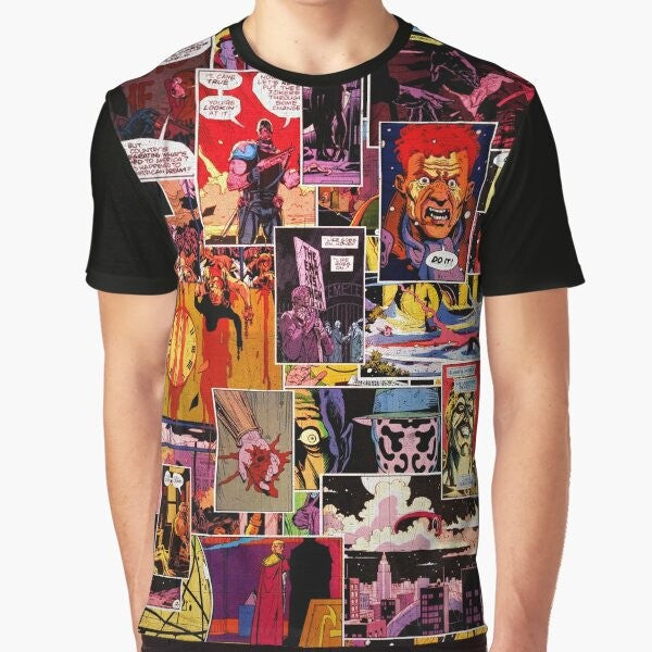 Watchmen comic book characters collage graphic t-shirt