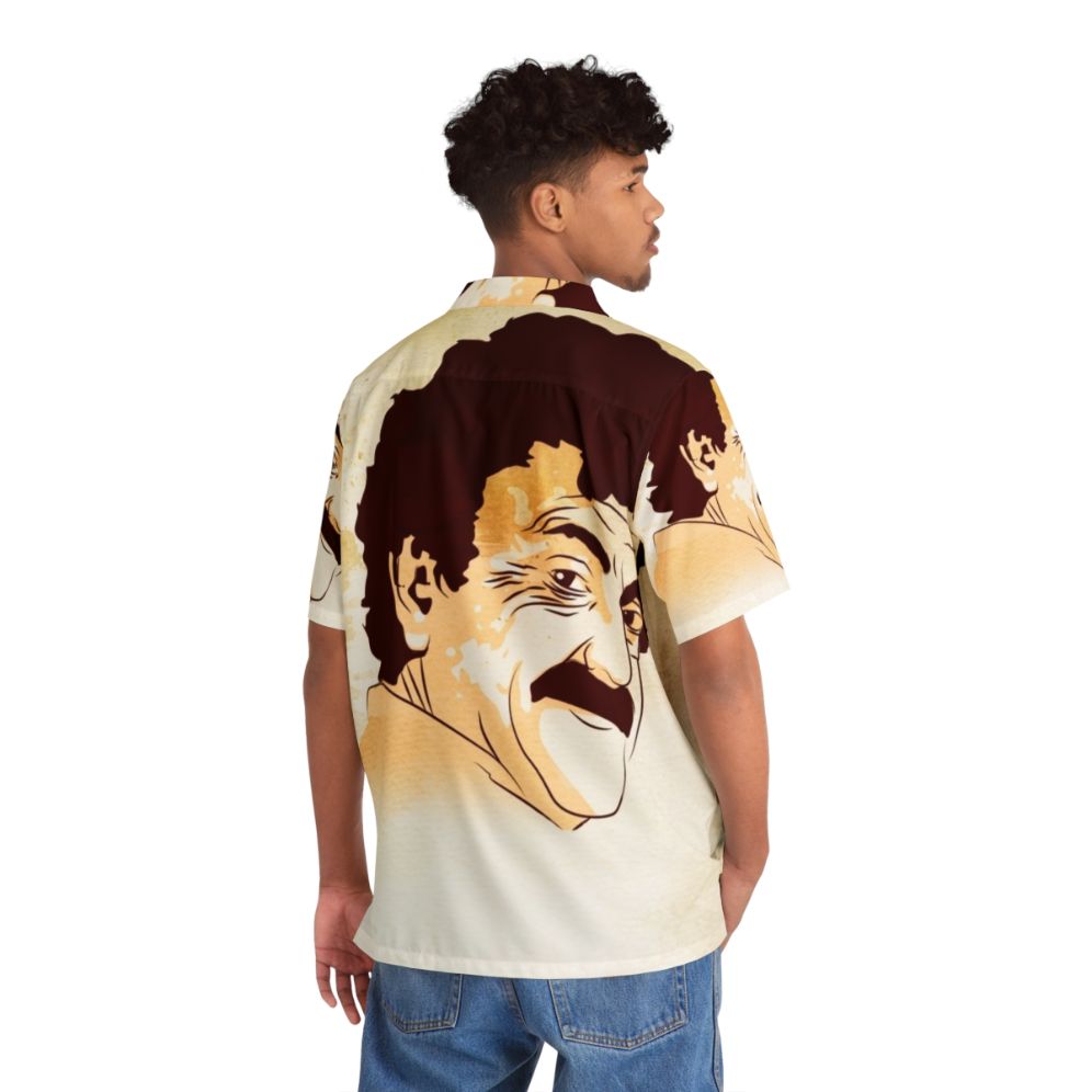 Kurt Vonnegut Hawaiian shirt with tropical print - People Back