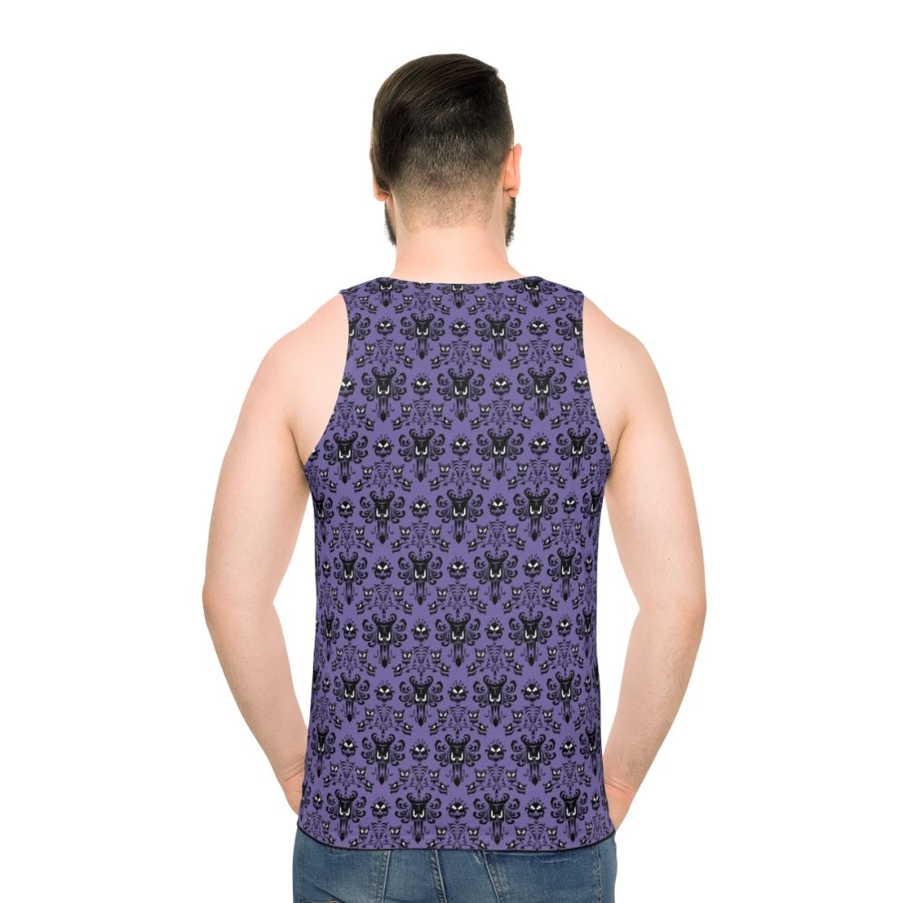 Disney Haunted Mansion Wallpaper Unisex Tank Top - men back