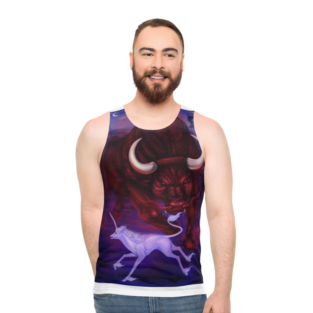 Unicorn and Bull Unisex Fantasy Tank Top - men