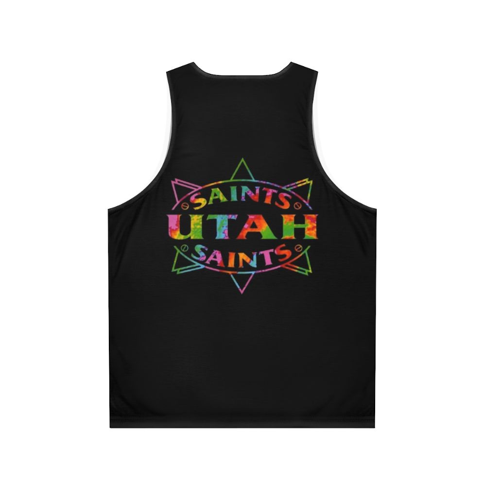 90s British rave music unisex tank top - Back