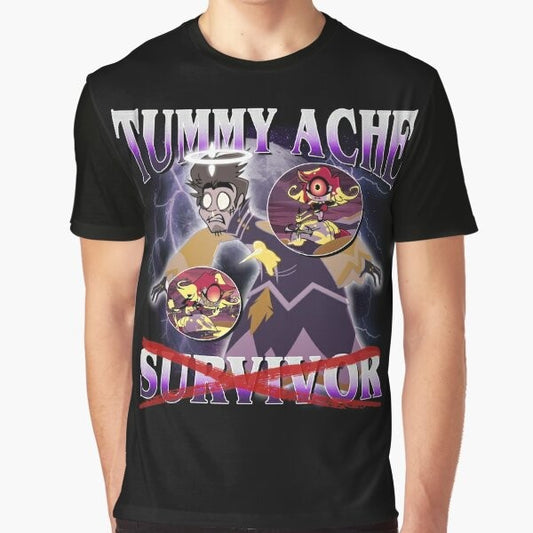 Hazbin Hotel Adam "Tummy Ache Survivor" Graphic T-Shirt