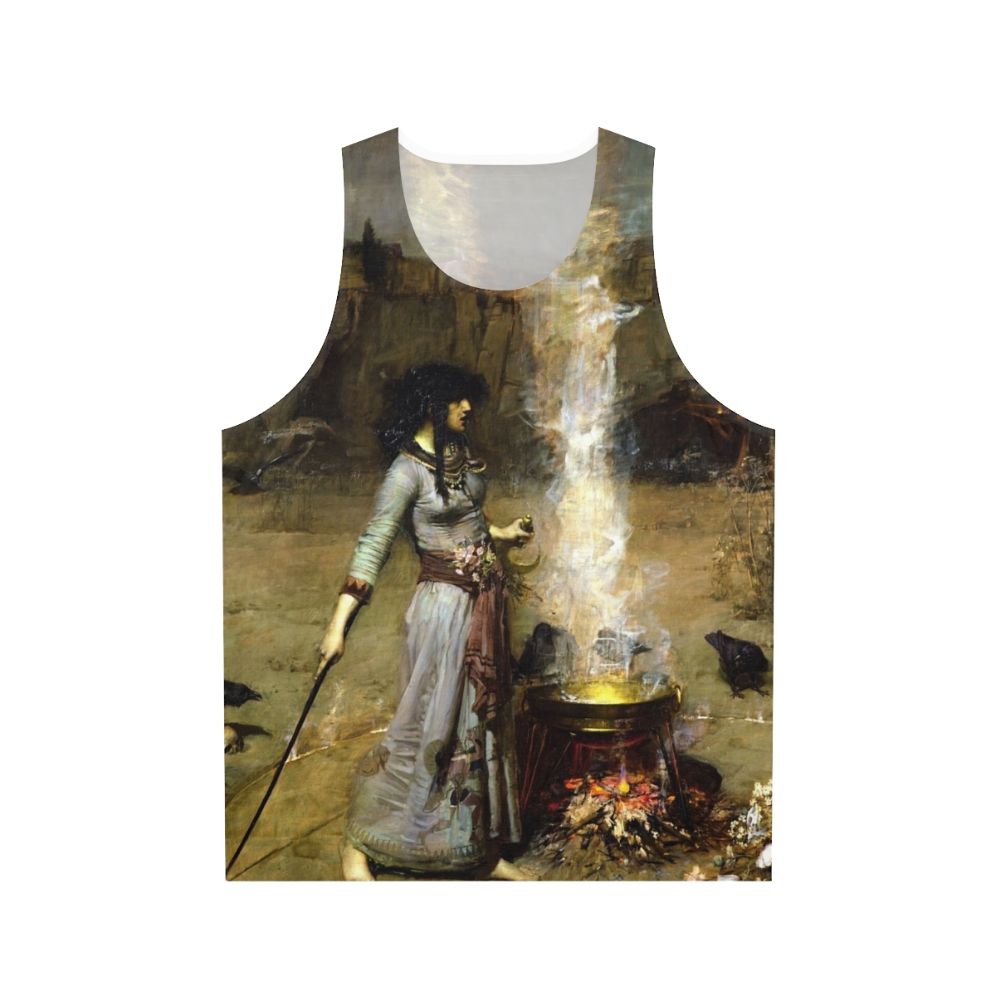 Waterhouse art painting "The Magic Circle" unisex tank top