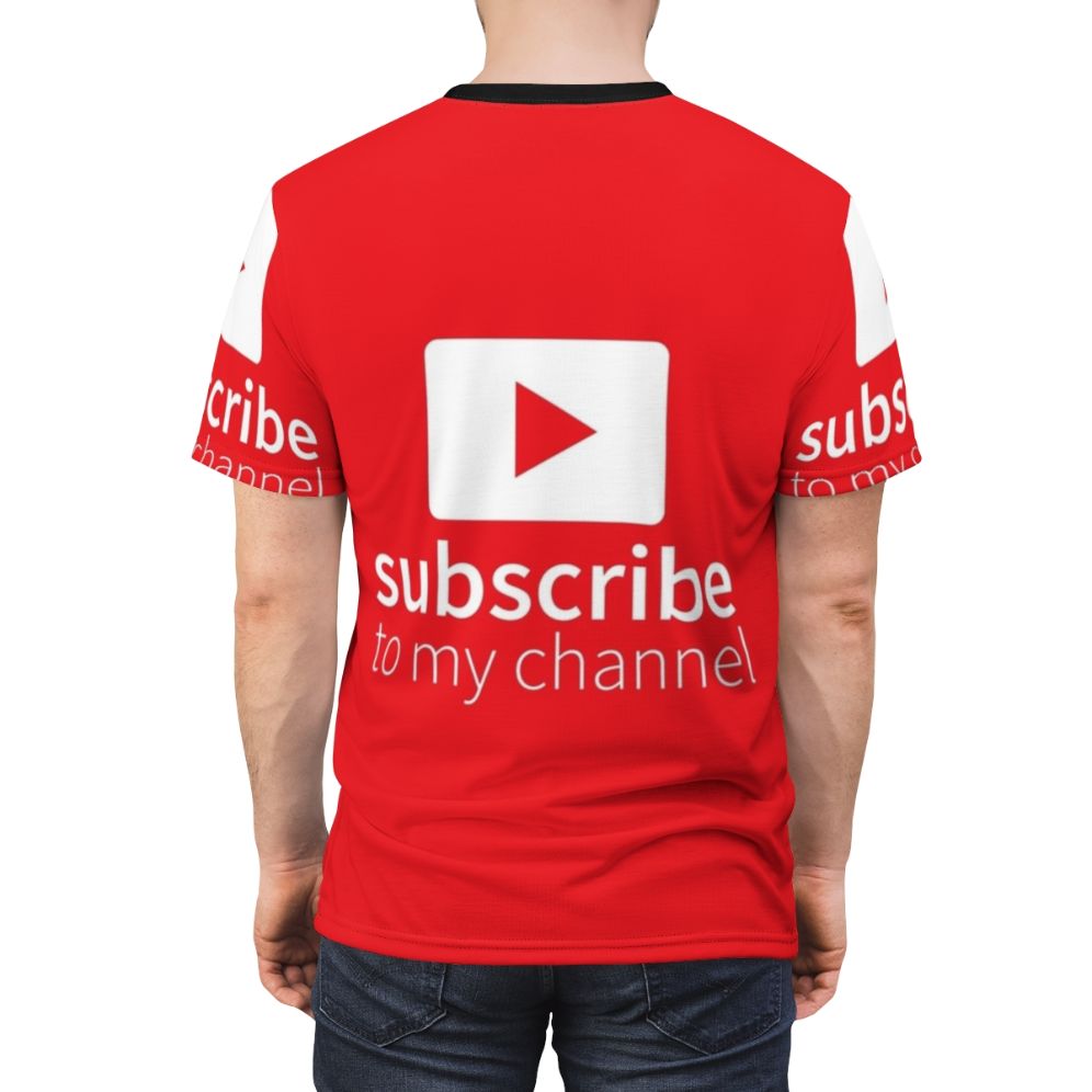 Stylish t-shirt design featuring the text "Subscribe to My Channel" - men back