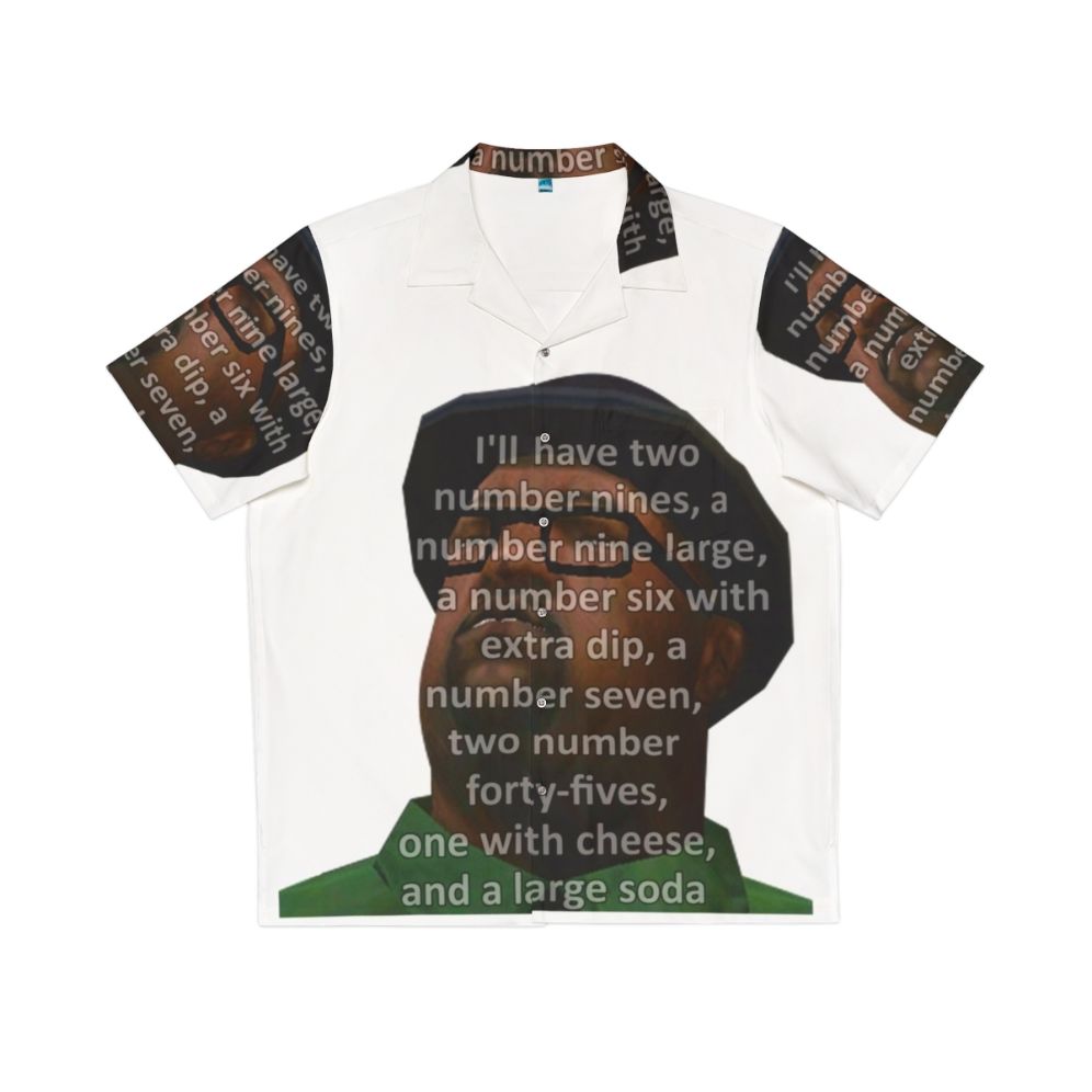 Big Smoke's #9 Hawaiian shirt with memes