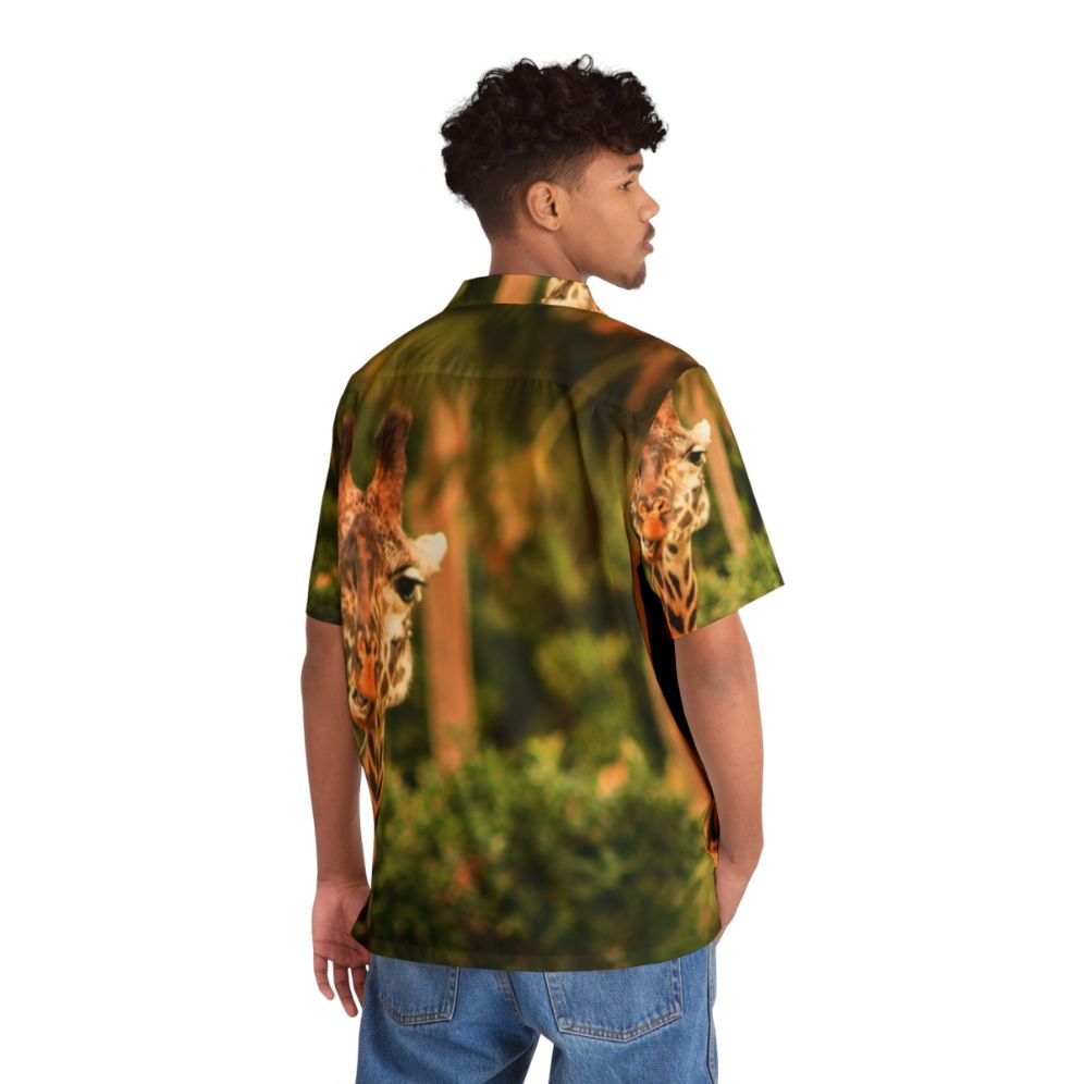 Giraffe Hawaiian shirt with "Say What" design - People Back