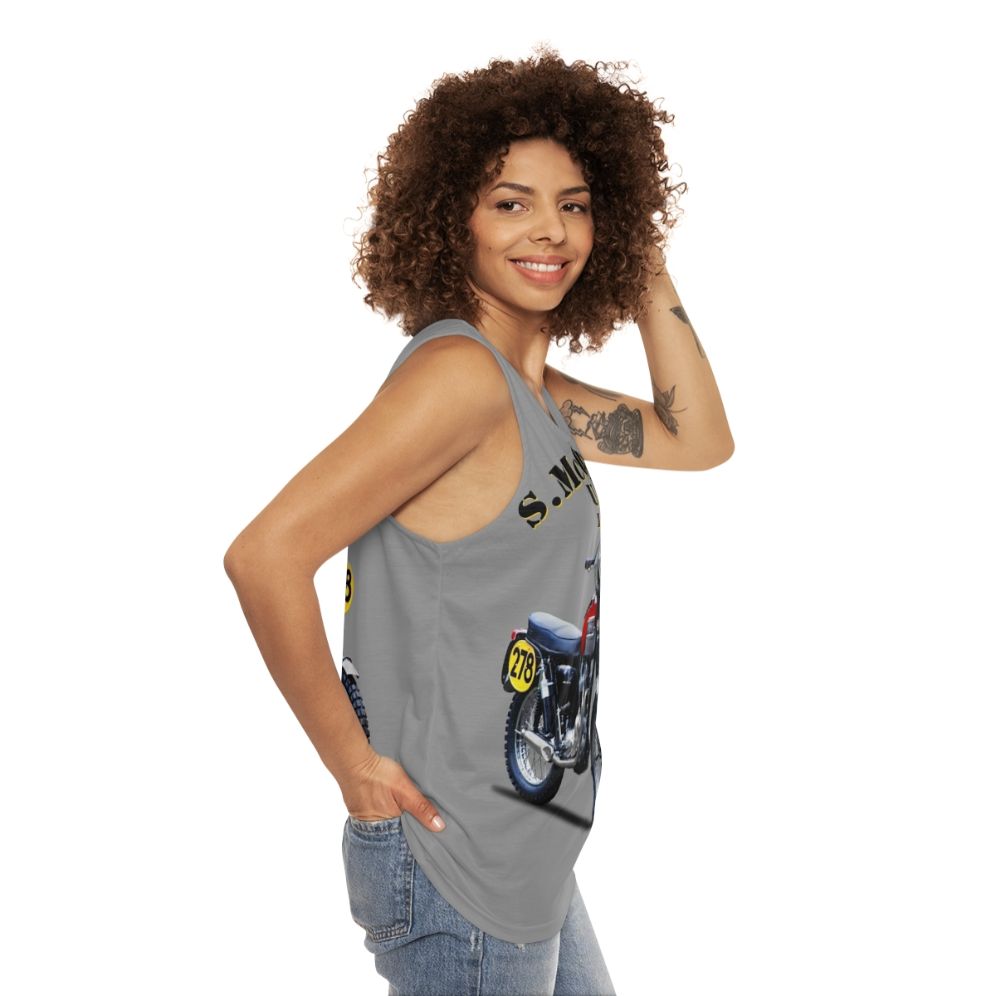 Classic Motorcycle ISDT 1964 Unisex Tank Top - women side