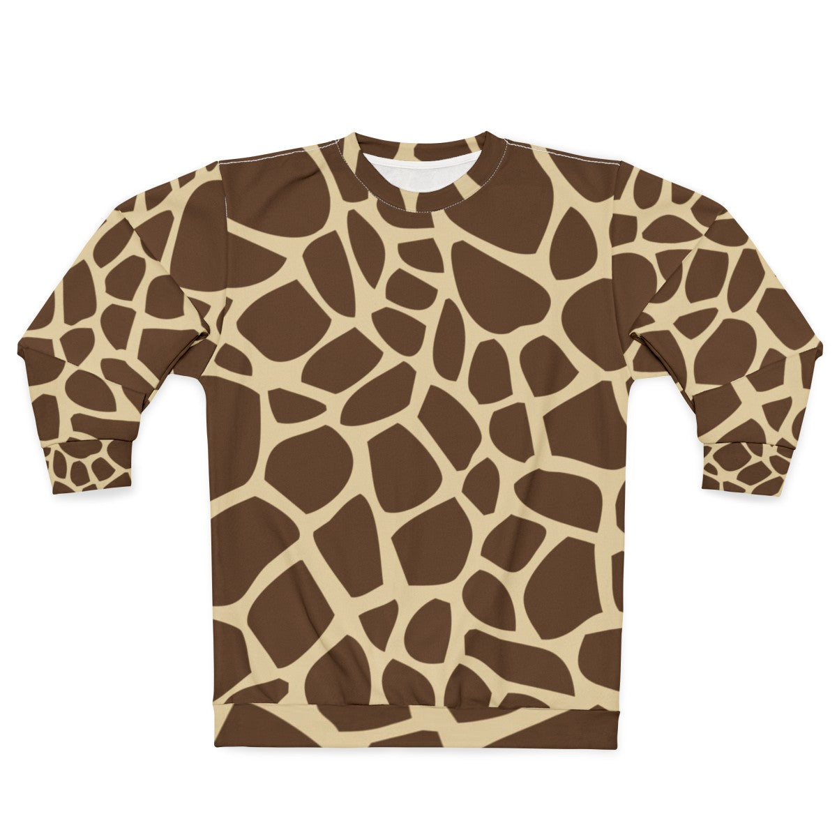 Giraffe pattern sweatshirt with camouflage design