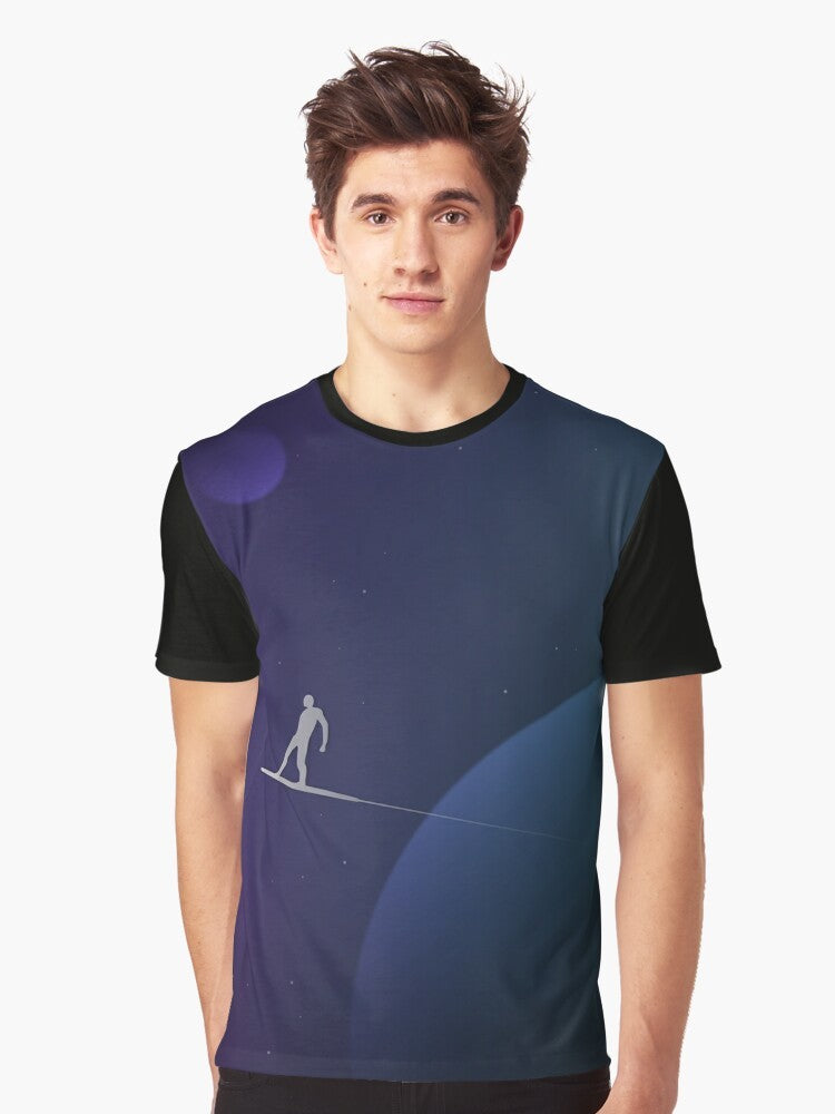 Silver Surfer minimal graphic design on a t-shirt - Men