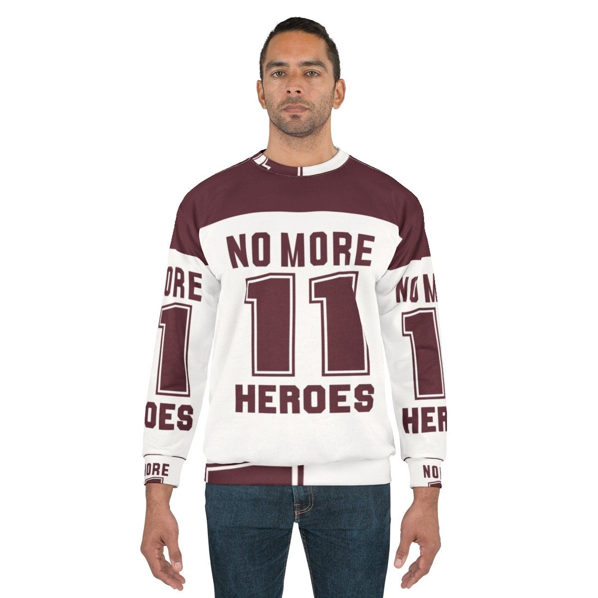 No More Heroes Dark Red Sweatshirt - men