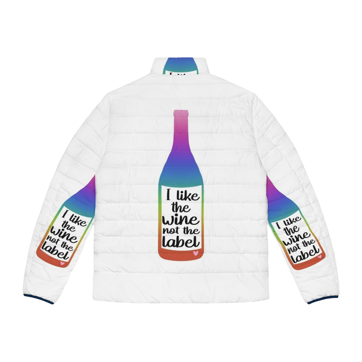 Schitt's Creek Wine Puffer Jacket with show-inspired design and logo - Back