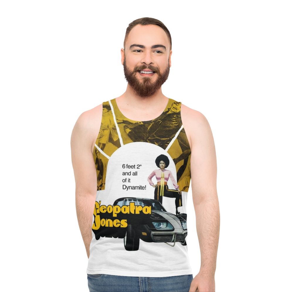 Retro 1973 Cleopatra Jones movie poster unisex tank top - men