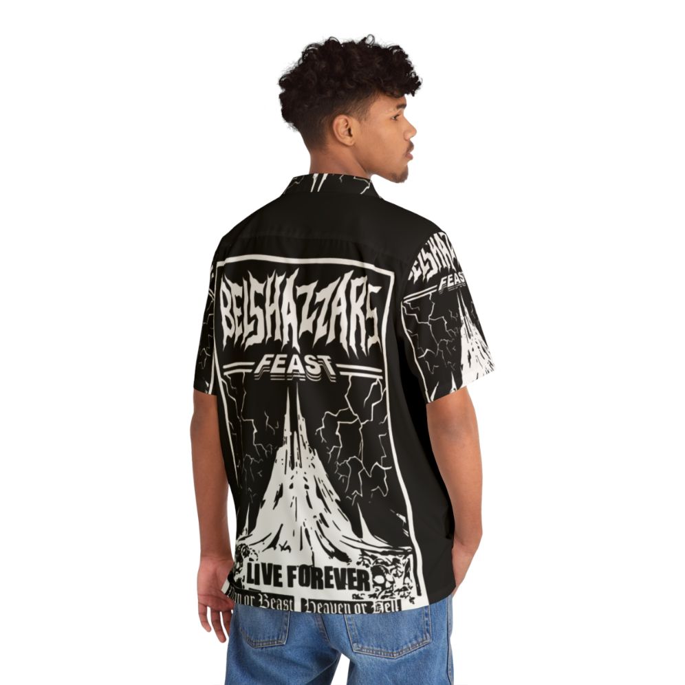 Heavy Metal Hawaiian Shirt with Belshazzar's Feast Artwork - People Back