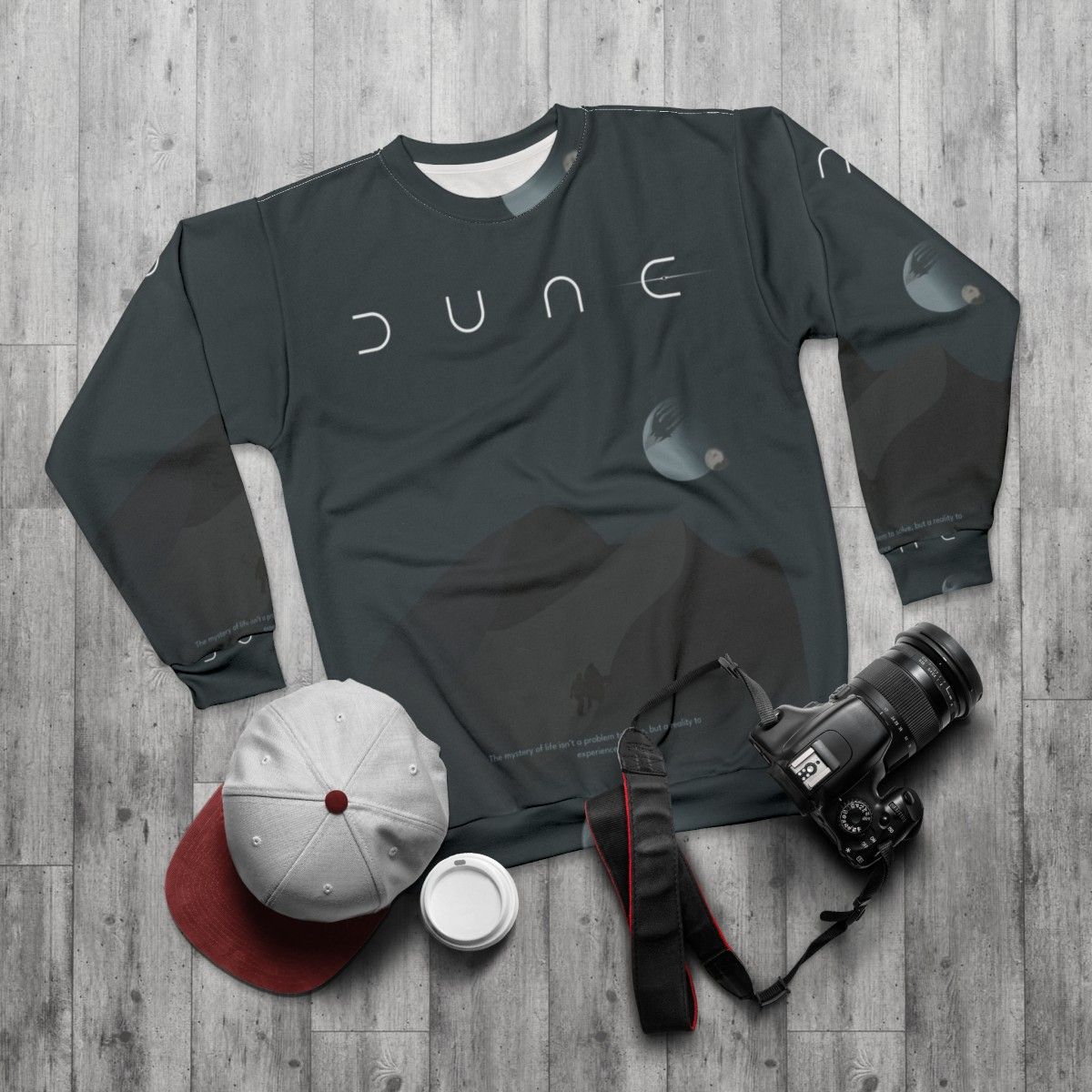 Dune Arrakis Sci-Fi Sweatshirt - flat lay