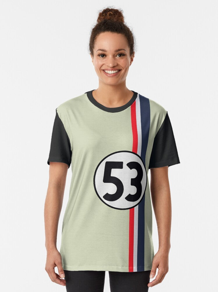 Herbie the Love Bug graphic t-shirt in pearl white color - Women