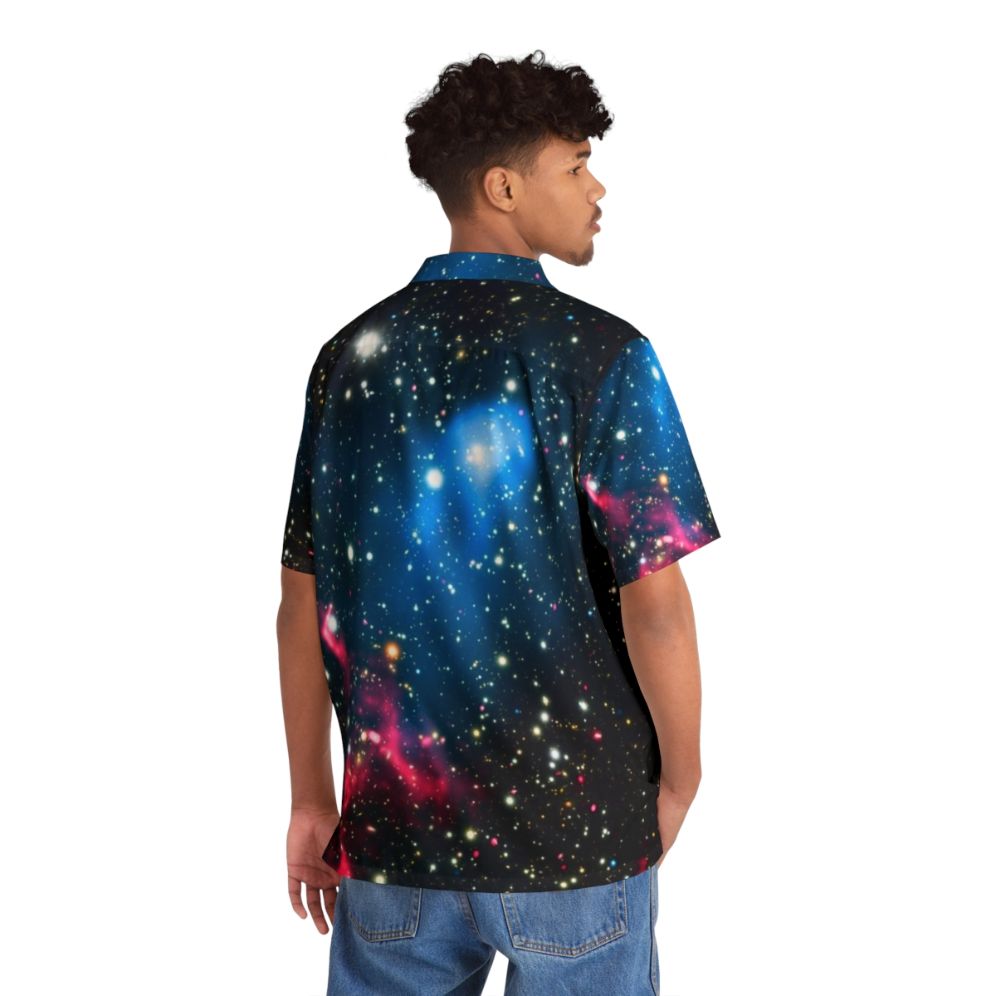 Galaxies Colliding in Space Hawaiian Shirt - People Back