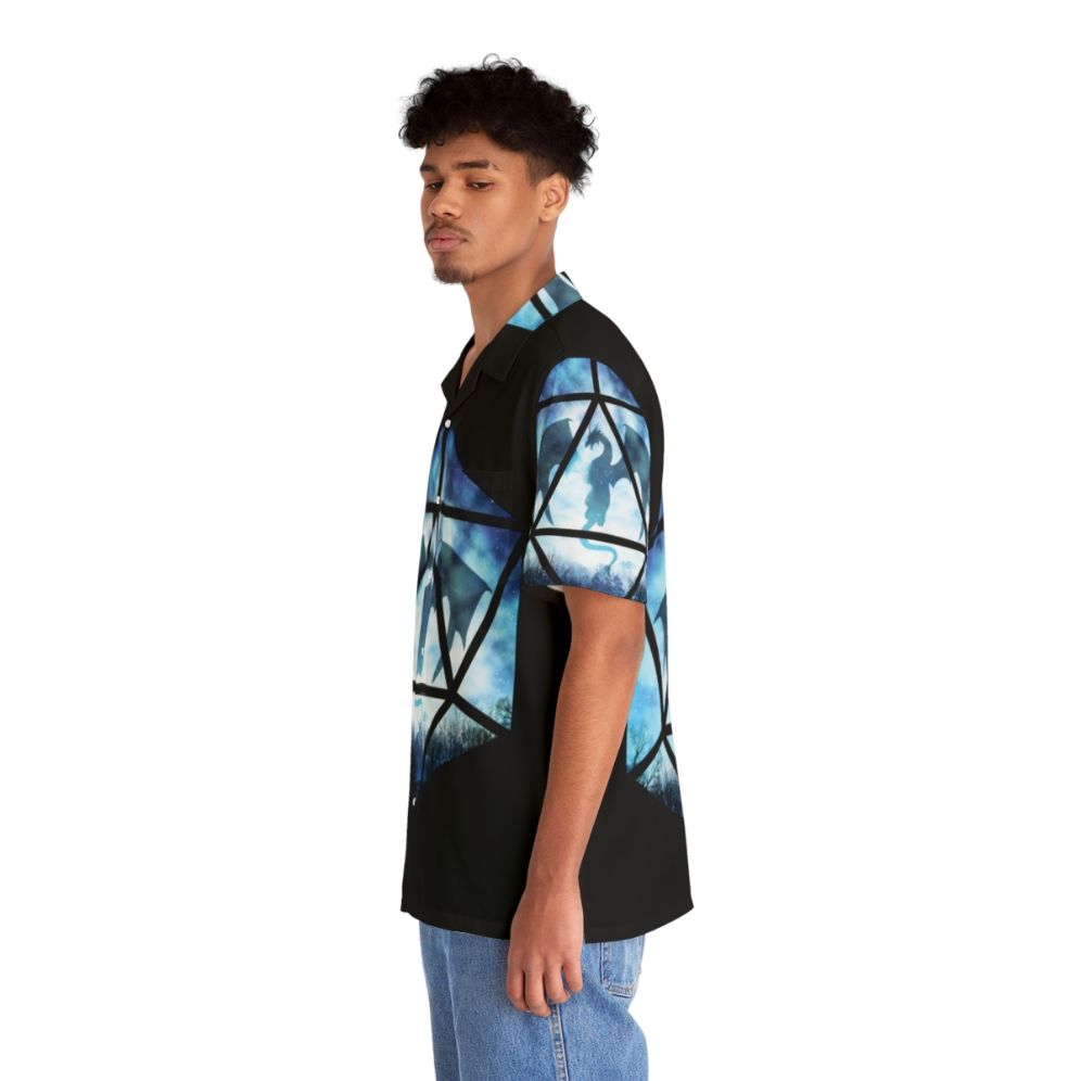 Blue Sky Ice Dragon D20 Hawaiian Shirt - People Left