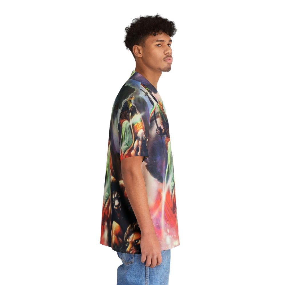 Dub Hawaiian Shirt with Reggae Motifs - People Pight