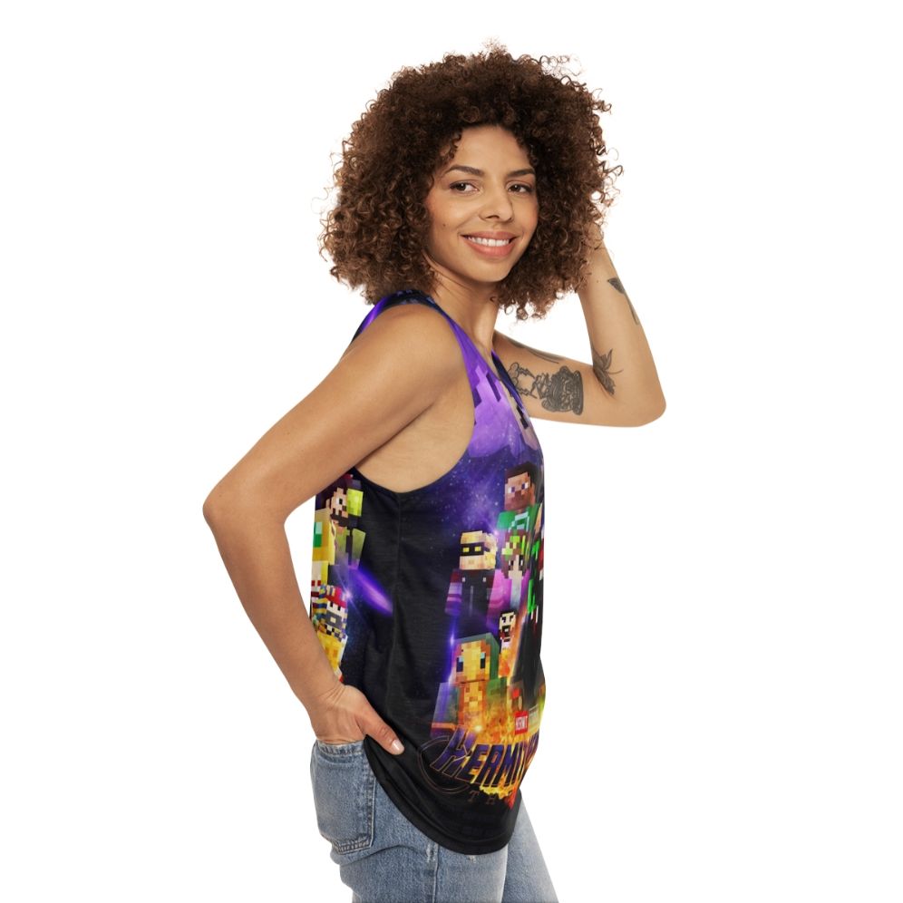 Hermitcraft Avengers Unisex Tank Top - women side