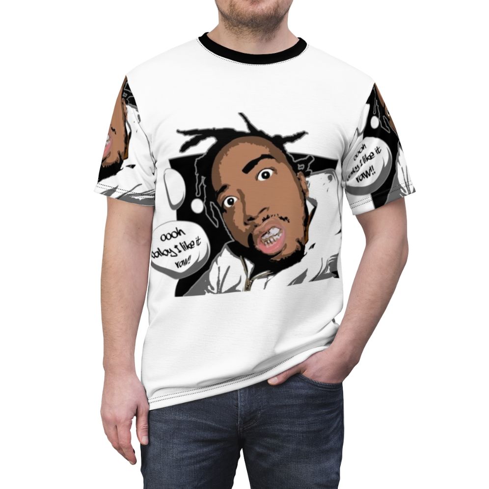 Ol' Dirty Bastard Inspired T-Shirt with Wu-Tang Clan Graphics - men front