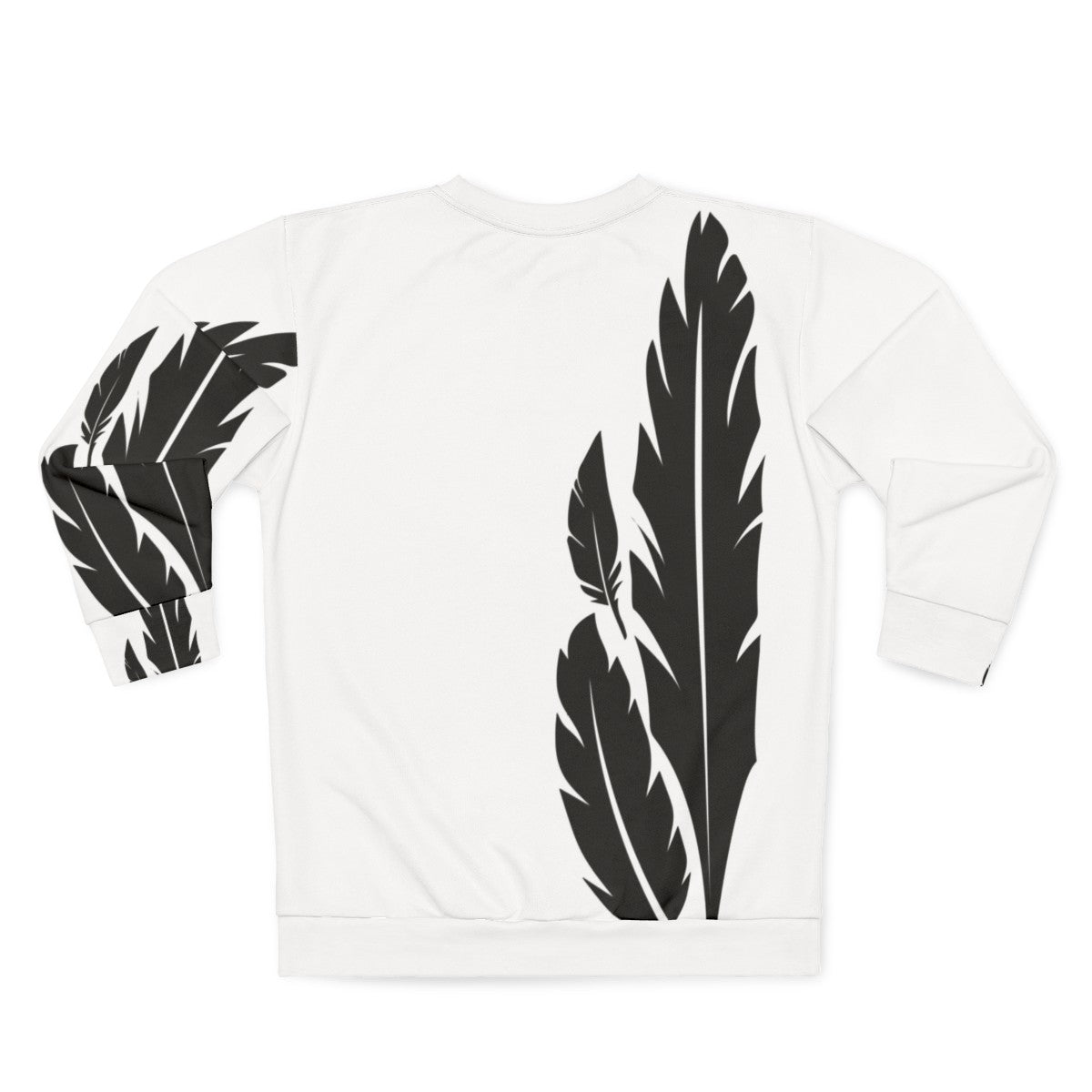 Hawkmoon Destiny 2 Sweatshirt with Black and White Feather Design - Back