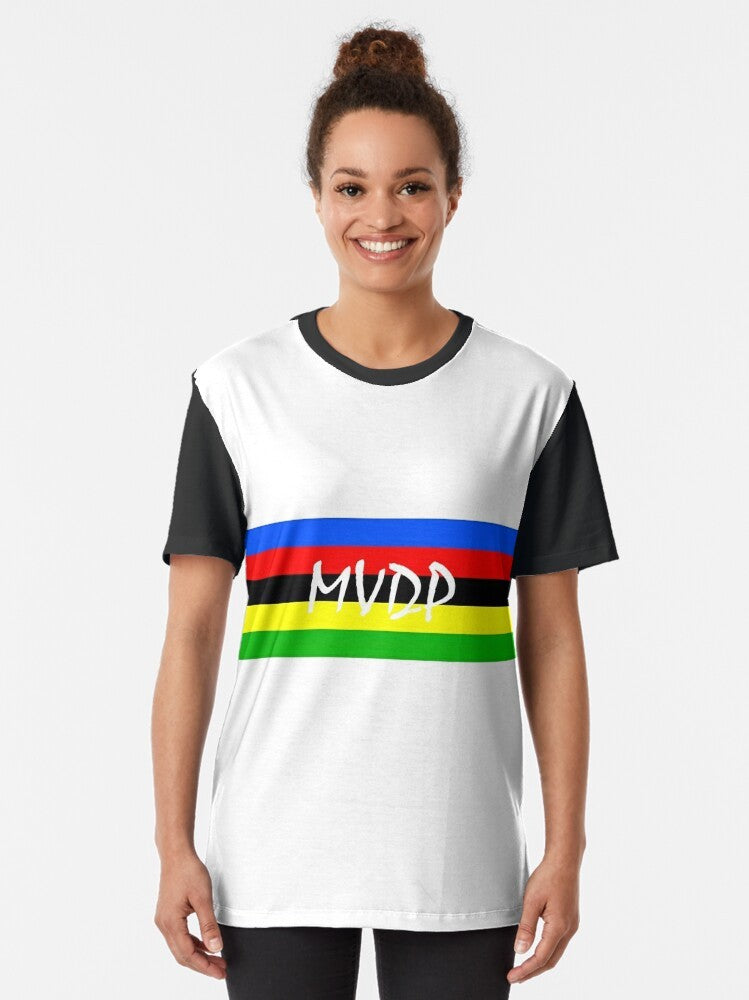 Mathieu van der Poel World Champion Cycling Graphic T-Shirt - Women