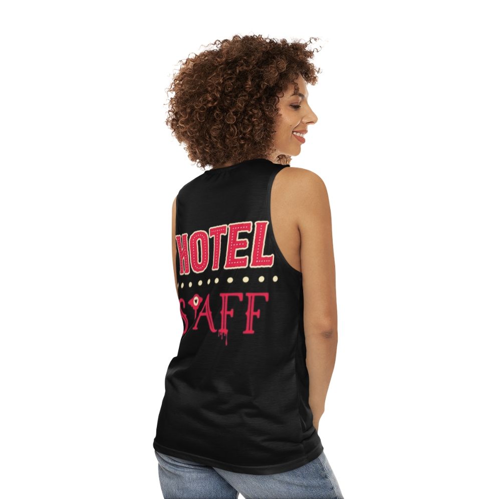 Hazbin Hotel Staff Unisex Tank Top - women back