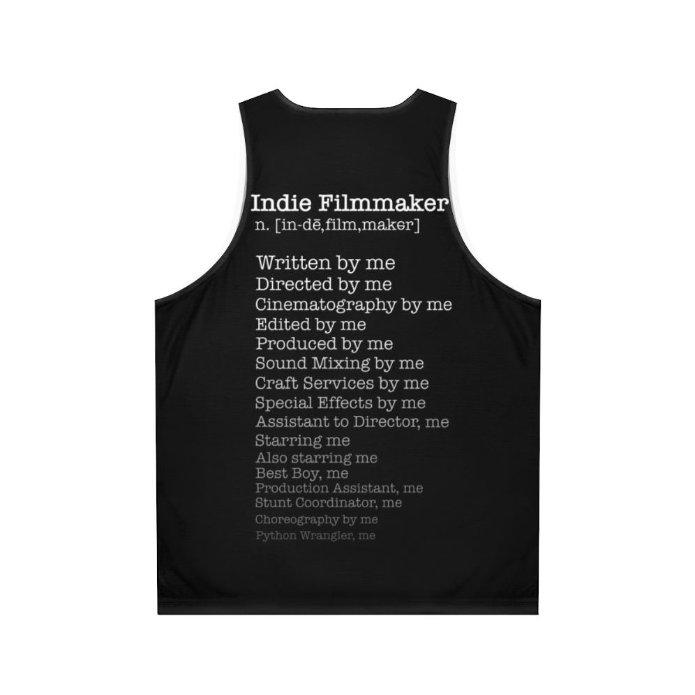 Indie Filmmaker Unisex Tank Top - Back