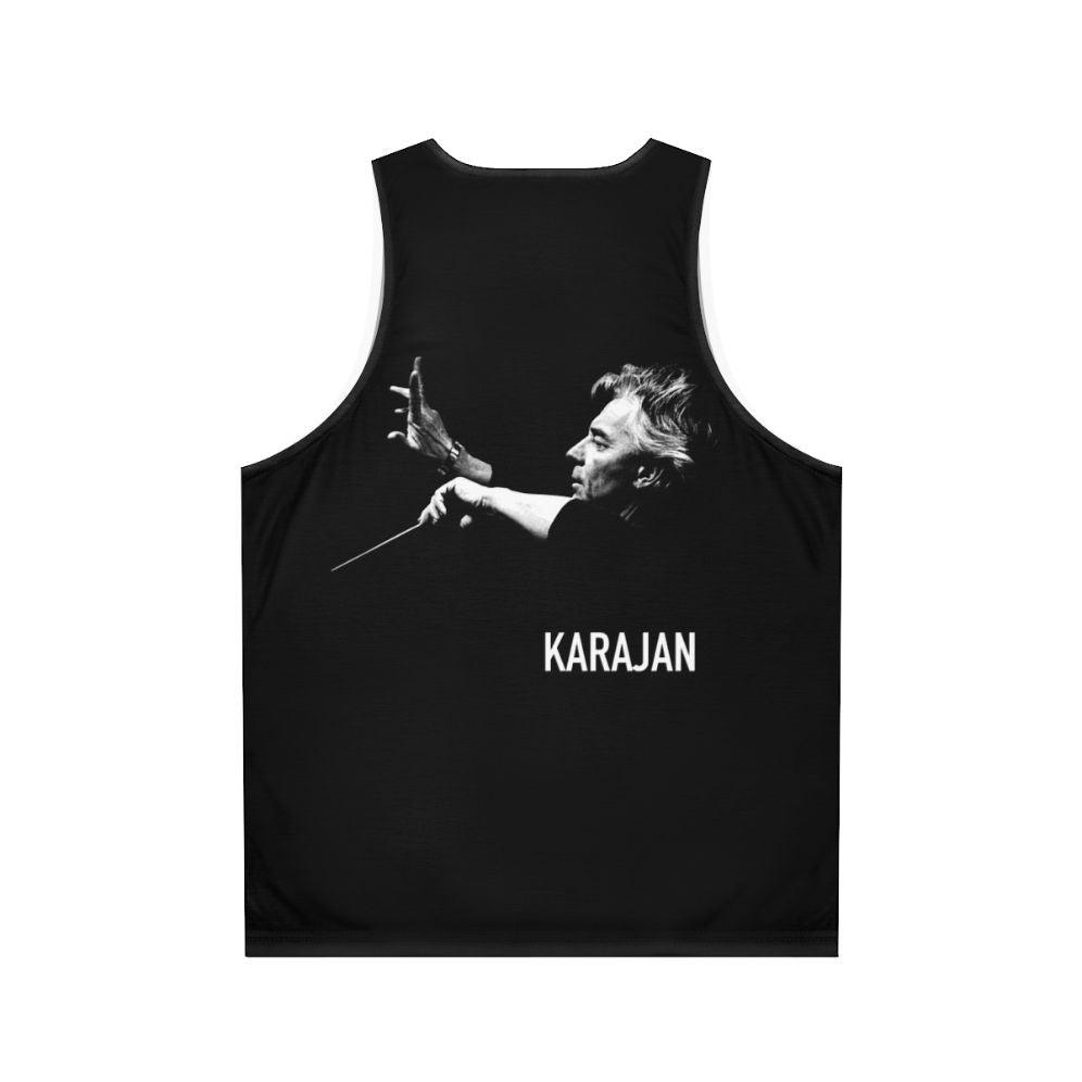 Unisex tank top featuring classical music and orchestra designs - Back