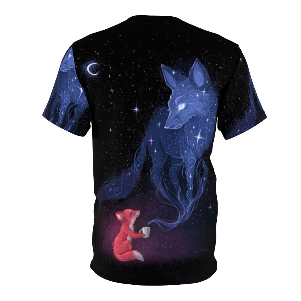 Celestial space fantasy animal t-shirt with stars, moon, and nebula - Back