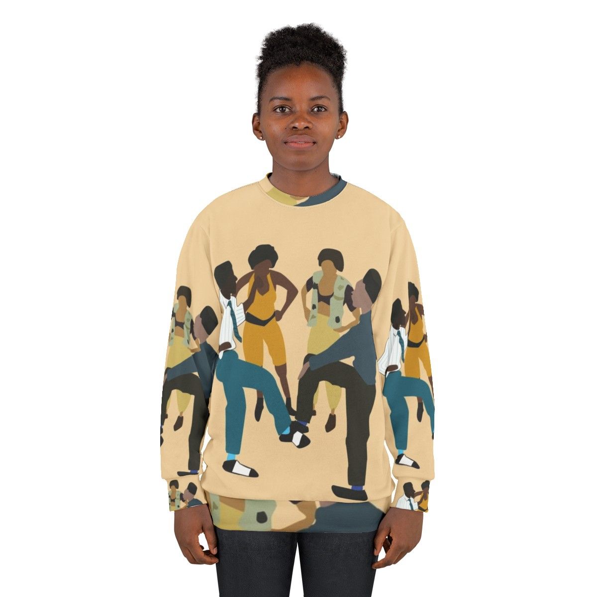 Retro 90s House Party Sweatshirt featuring Hip Hop Art - women