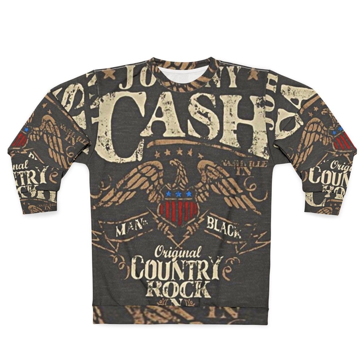 Johnny Cash Country Rock and Roll Retro Sweatshirt