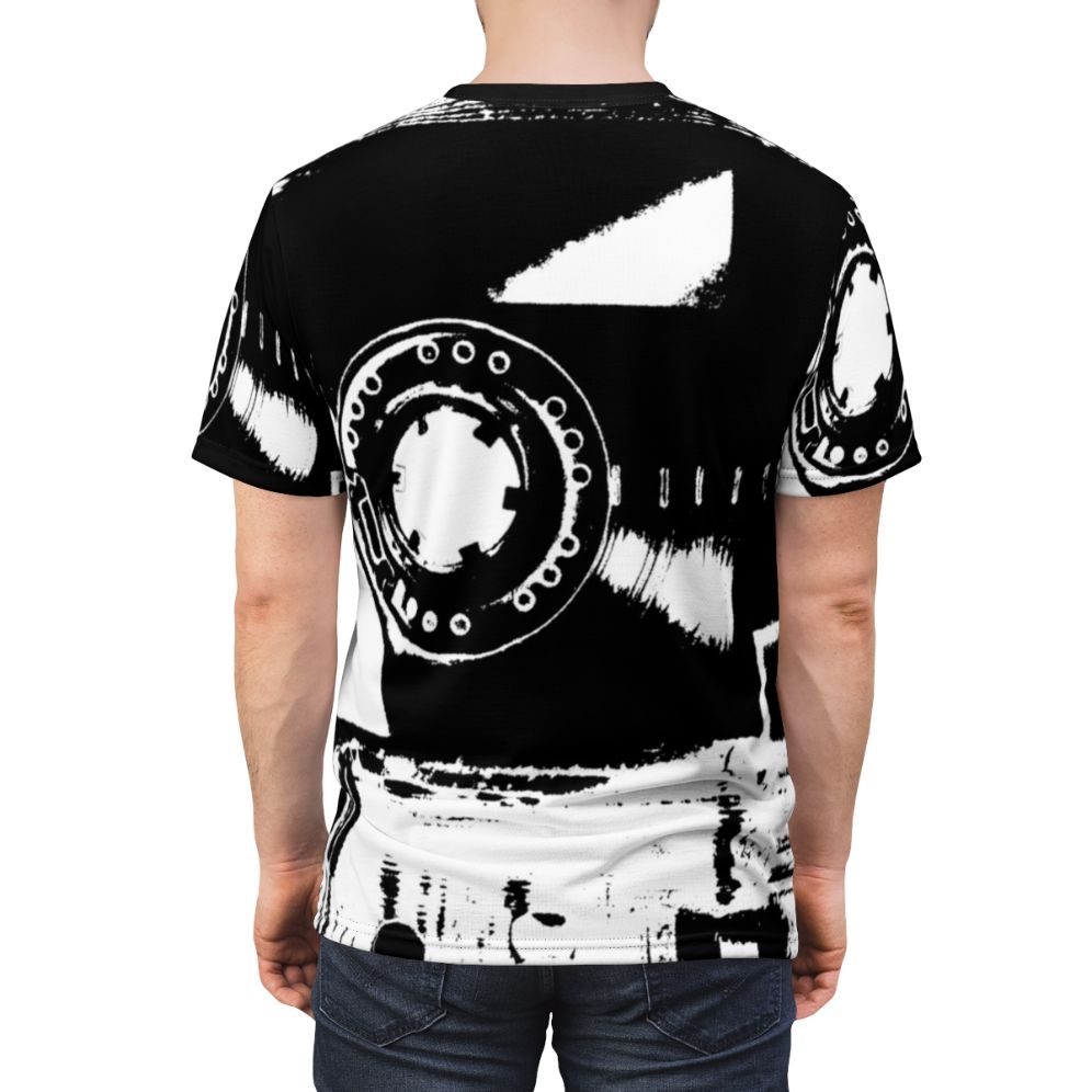 A retro-style t-shirt featuring a vintage cassette tape design, celebrating the classic 90s music era. - men back