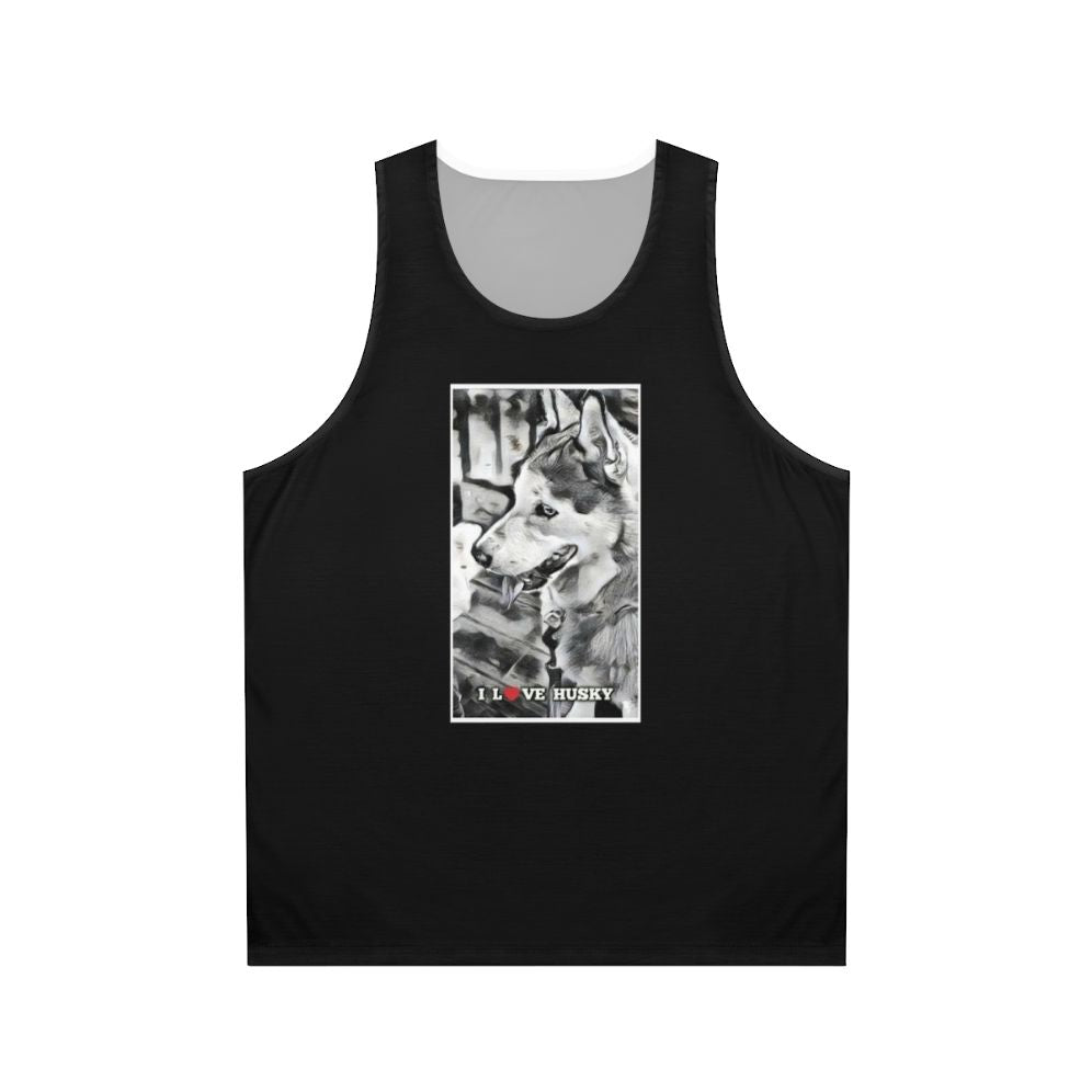 Husky Dog Unisex Tank Top