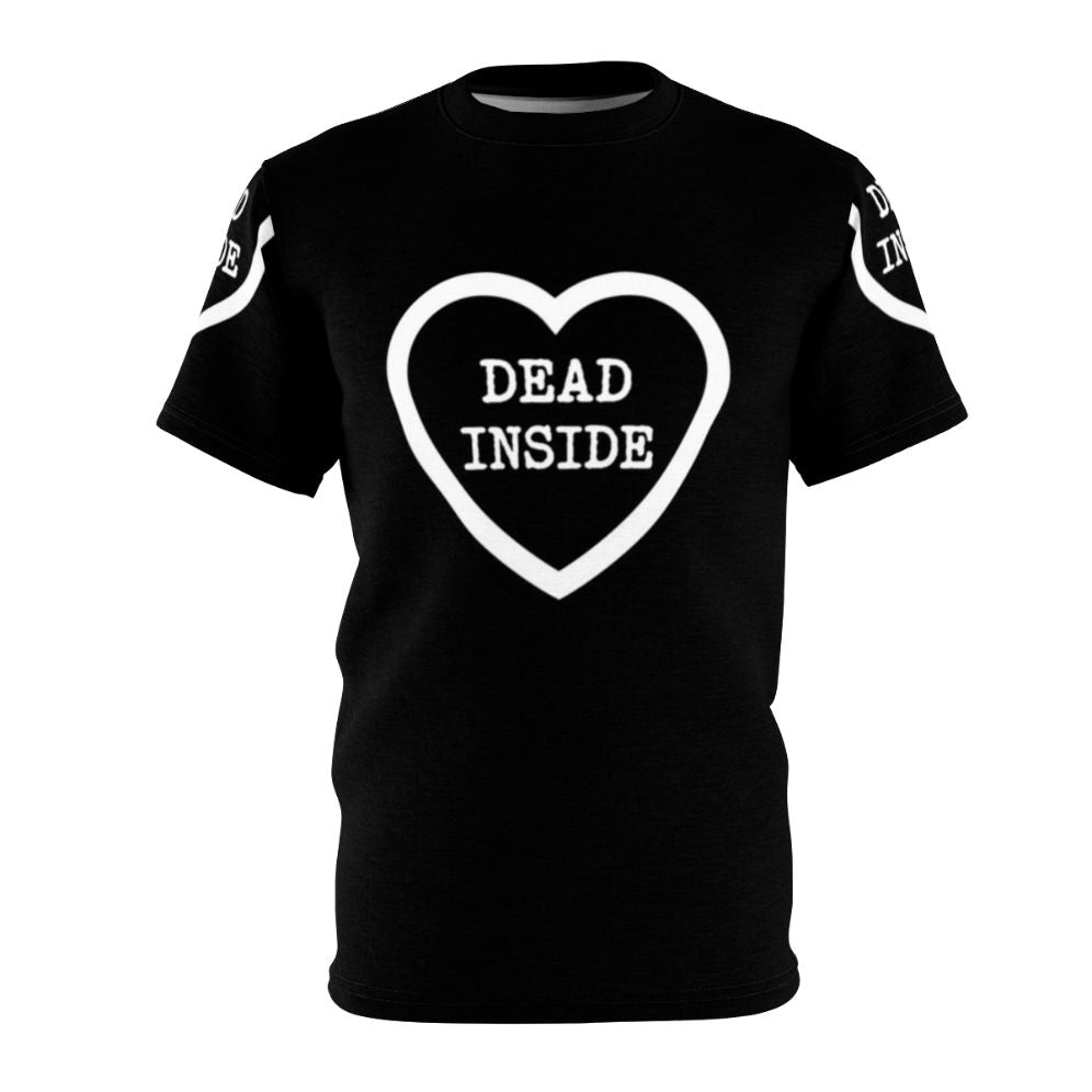 Gothic heart design t-shirt with dark, alternative aesthetic