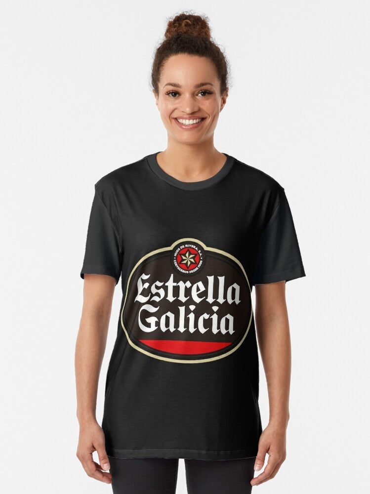 Estrella Galicia Spanish Beer Graphic T-Shirt - Women