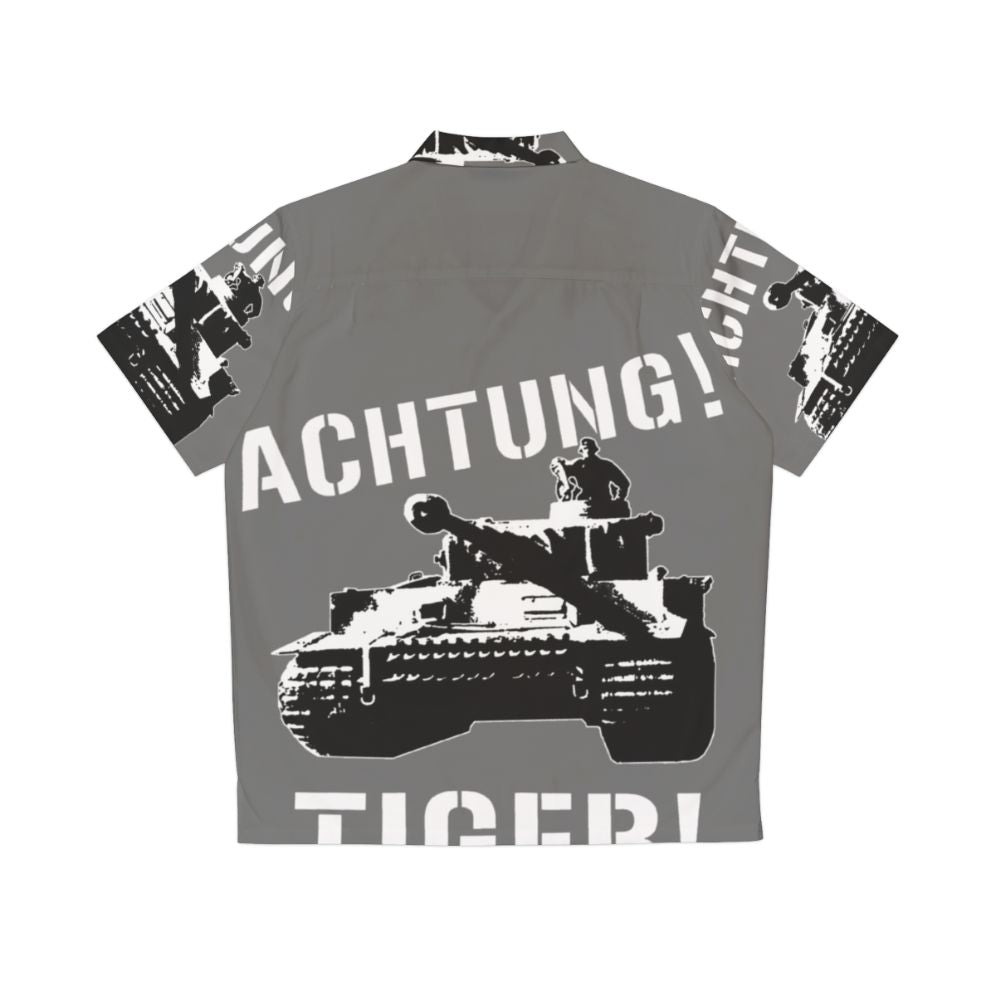 Achtung Tiger German Military-Inspired Hawaiian Shirt - Back