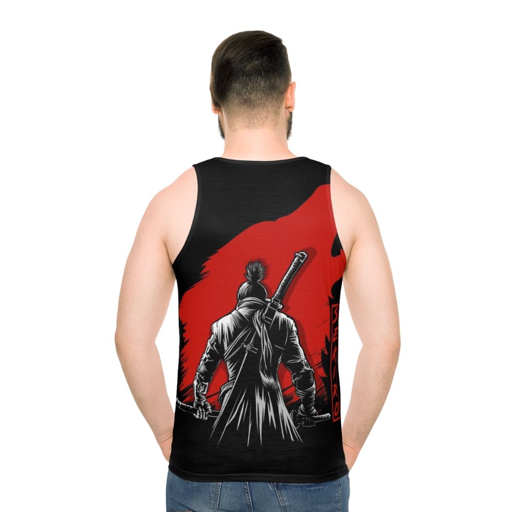 One armed wolf sekiro inspired unisex tank top - men back