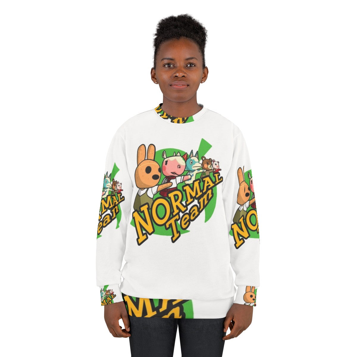 Animal Crossing Themed Sweatshirt with Cute Nintendo Villagers - women