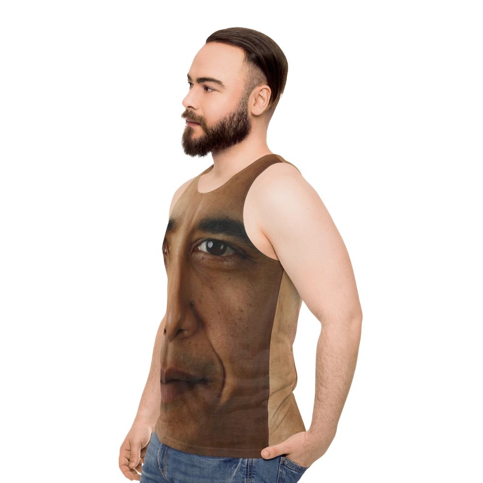 Obama Face Unisex Tank Top - men side