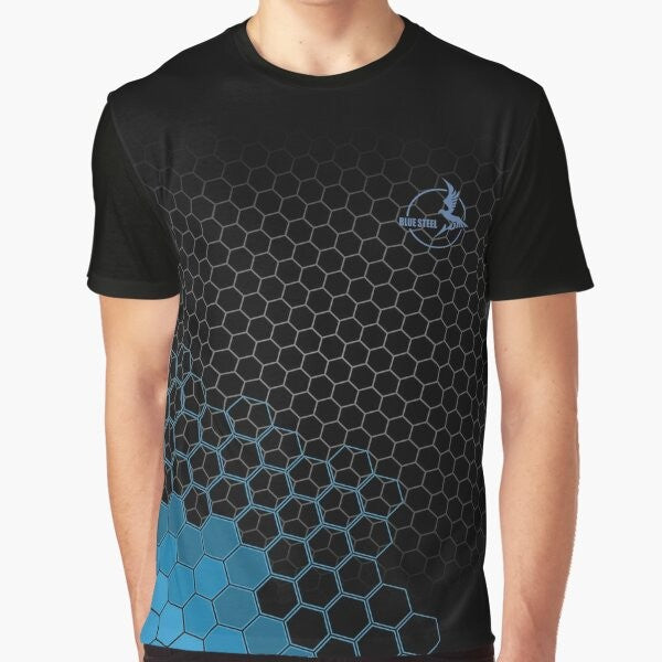 Arpeggio of Blue Steel anime inspired graphic t-shirt with shield design