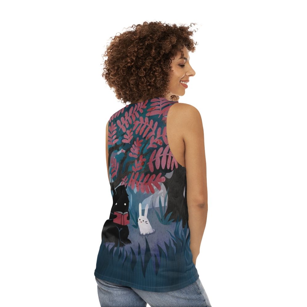 Cozy literary nature unisex tank top - women back