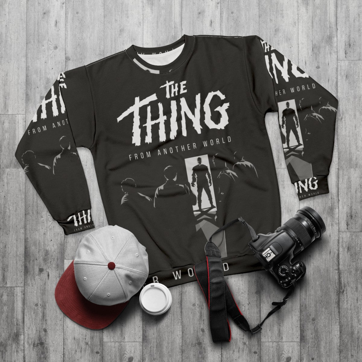 The Thing From Another World 1951 Classic Sci-Fi Sweatshirt - flat lay