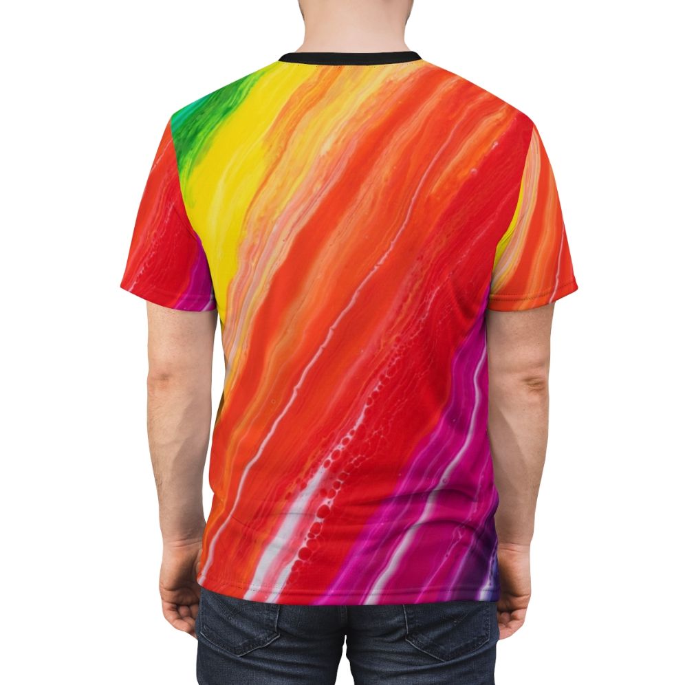 Mal's abstract graphic design printed on a high-quality t-shirt - men back