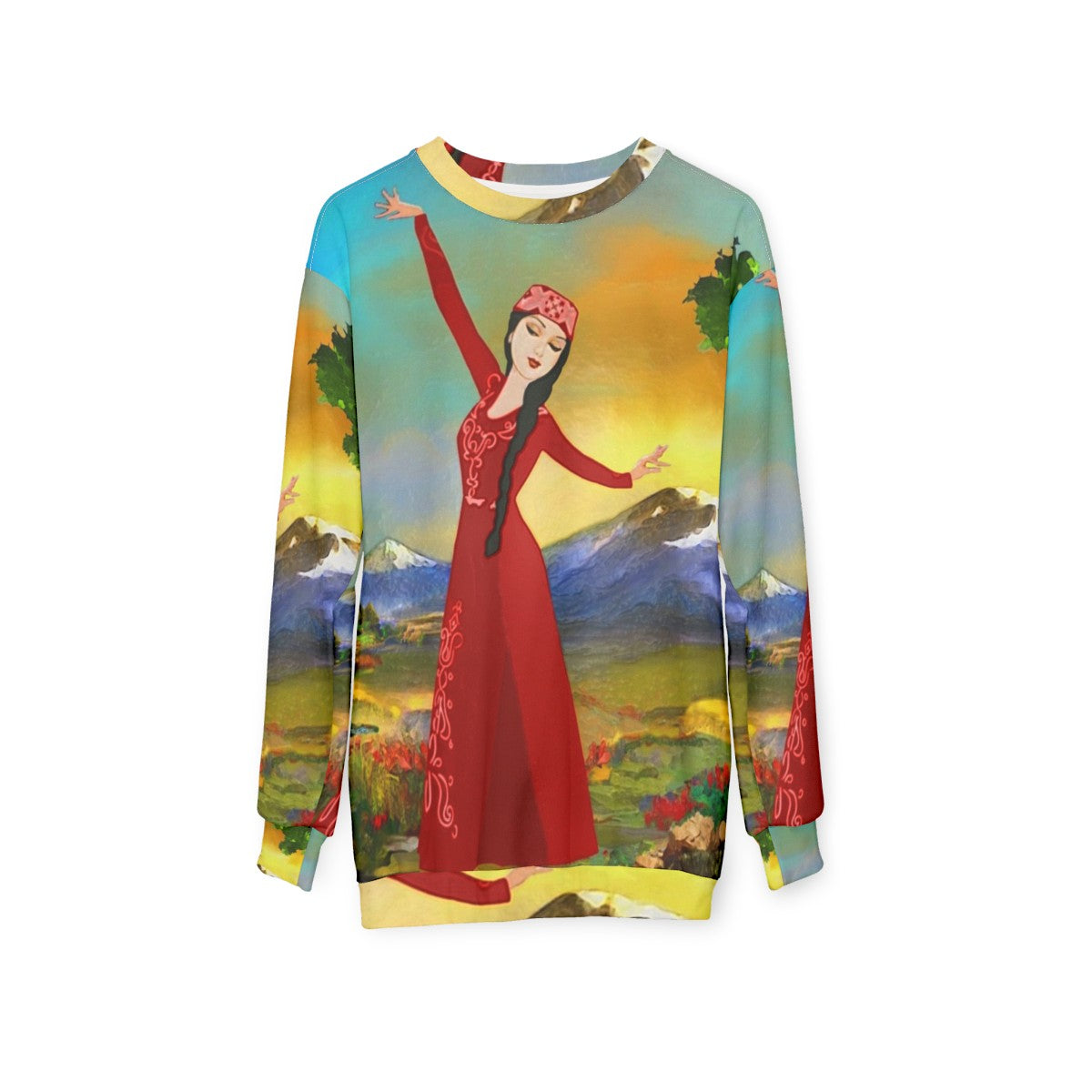 Armenian dancer sweatshirt featuring the iconic Masis Ararat mountain - hanging