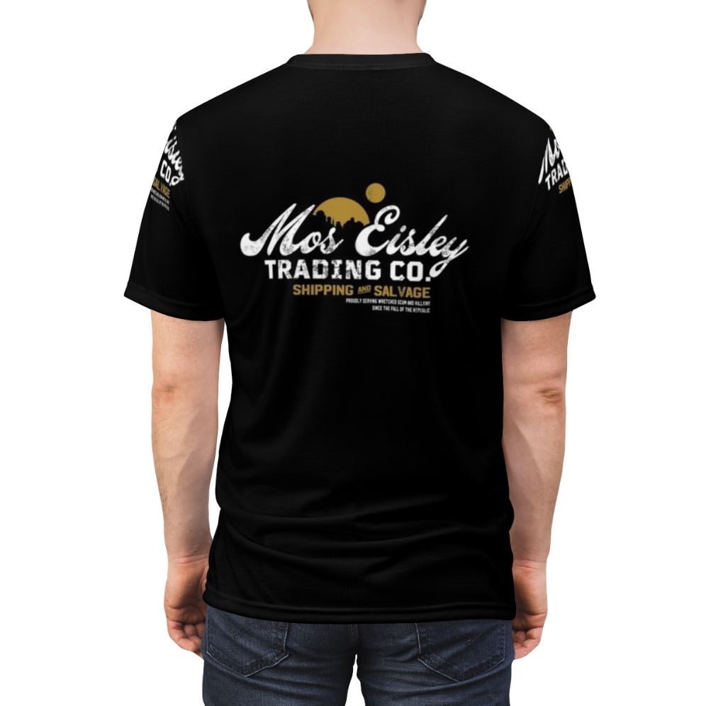 Mos Eisley Inspired Graphic T-shirt with Star Wars-themed artwork - men back