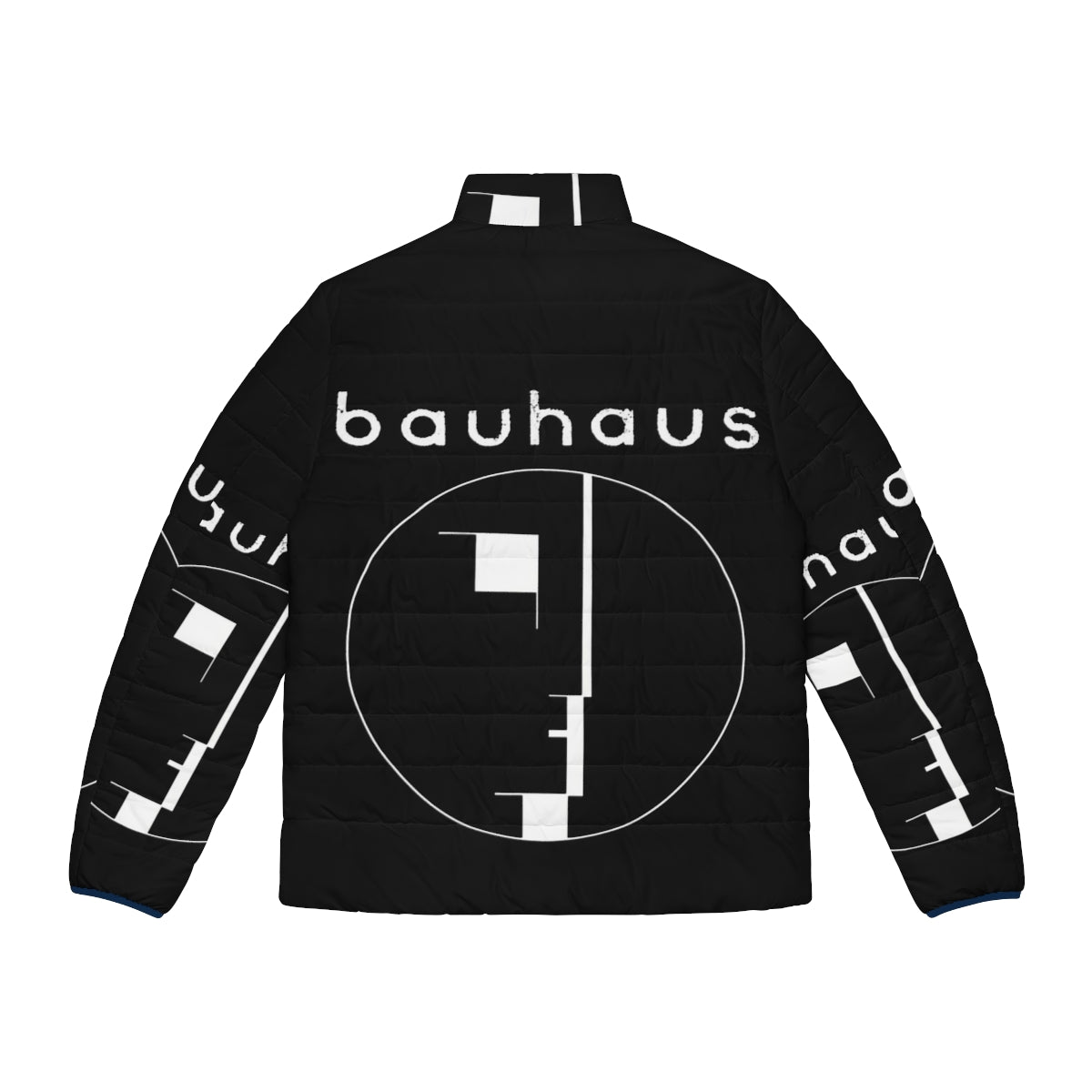 Bauhaus post punk 80s retro white puffer jacket - Back