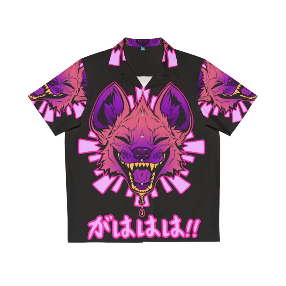 Gahaha Hyena Hawaiian Shirt - Cute Japanese Vaporwave Furry Fashion