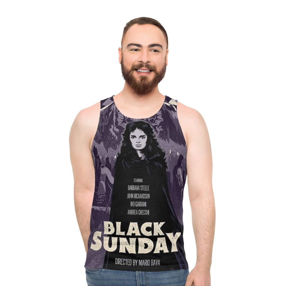 Black Sunday Horror Themed Unisex Tank Top - men