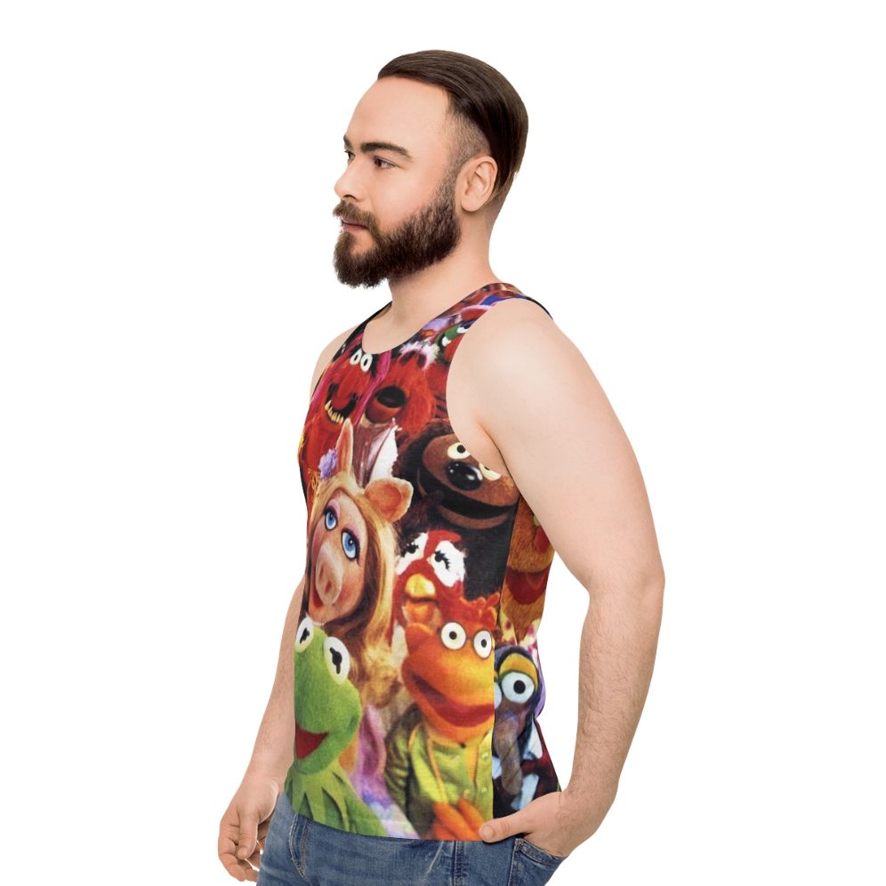 Vintage Muppet Show Retro TV Unisex Tank Top - men side